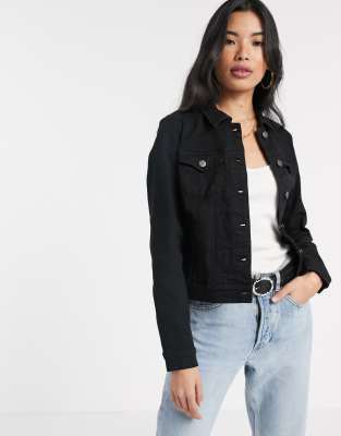 giacca jeans nera