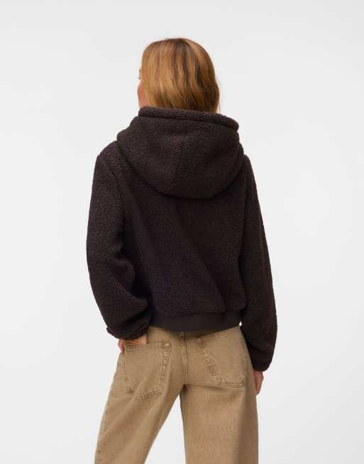 Vero Moda giacca teddy in chocolate torte, 2 di 5