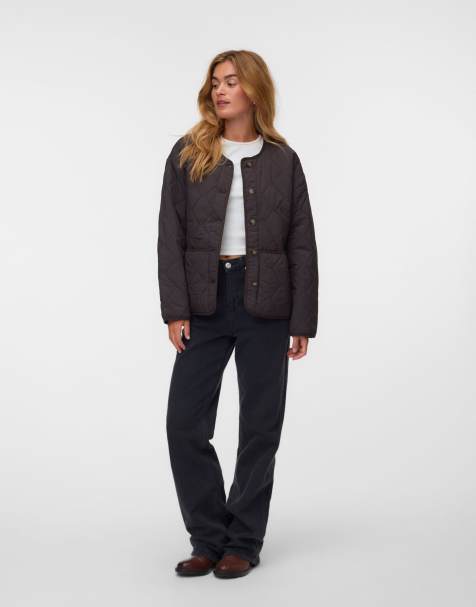 Vero Moda giacca trapuntata marrone cioccolato - view 1