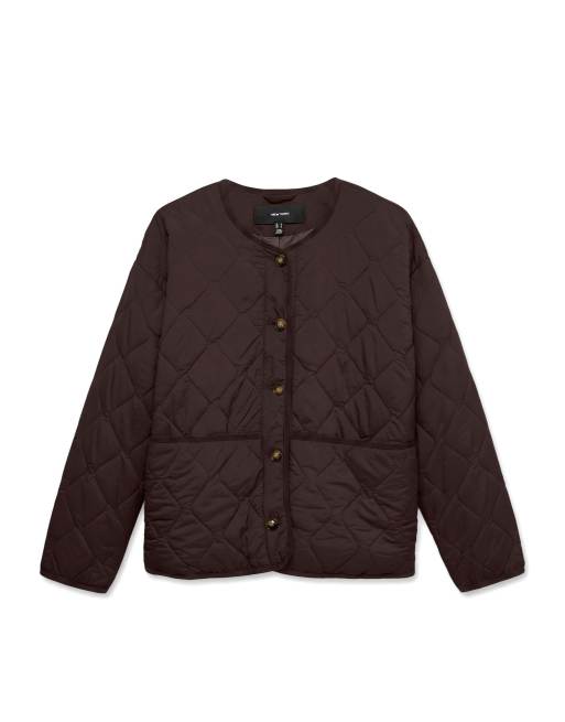 Vero Moda giacca trapuntata marrone cioccolato, 5 di 5