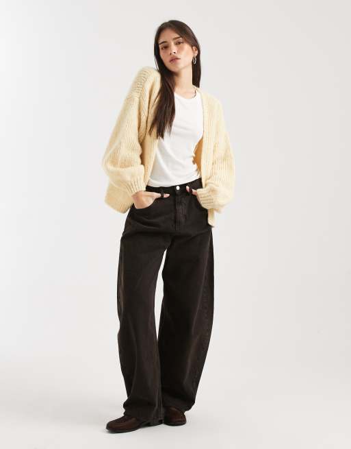 Vero Moda - Gilet bord à bord doux à manches bouffantes - Jaune beurre, 2 de 4