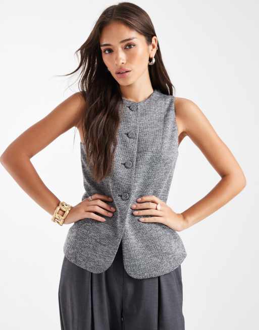 Vero Moda - Gilet sartoriale nero sale e pepe, 2 di 4