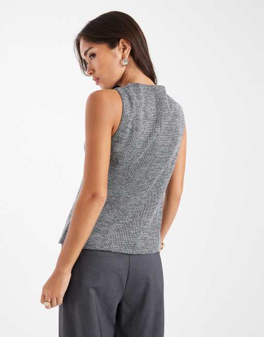 Vero Moda - Gilet sartoriale nero sale e pepe, 4 di 4