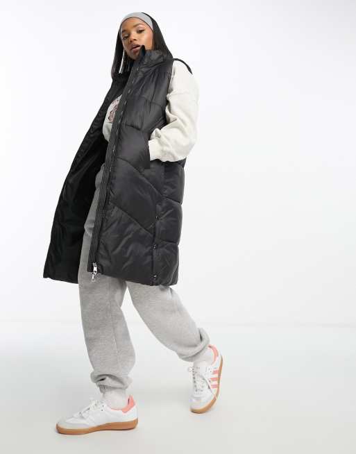 Vero Moda - Gilet taglio lungo imbottito nero 
