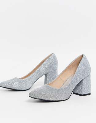 silver court shoes asos