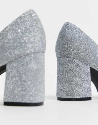 silver court shoes asos