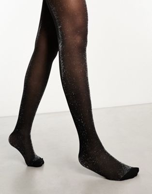 Vero Moda glitter tights in black
