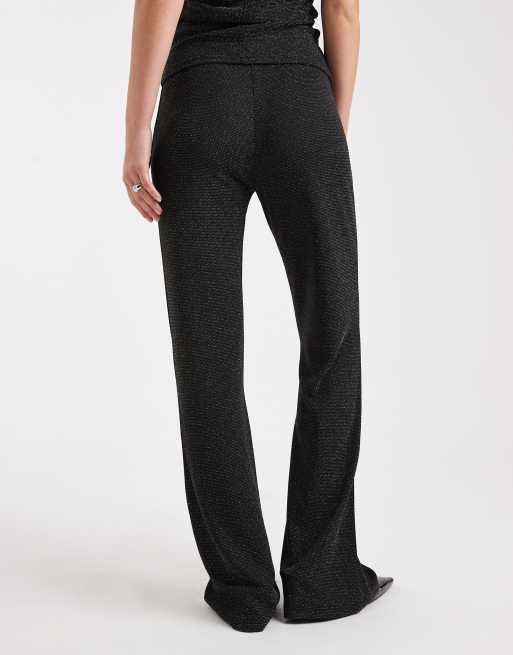 Vero Moda glitter wide leg pants in black and silver (Part of a set), 5 of 5