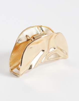 Goldfarbene Haarklammer Gold One Size