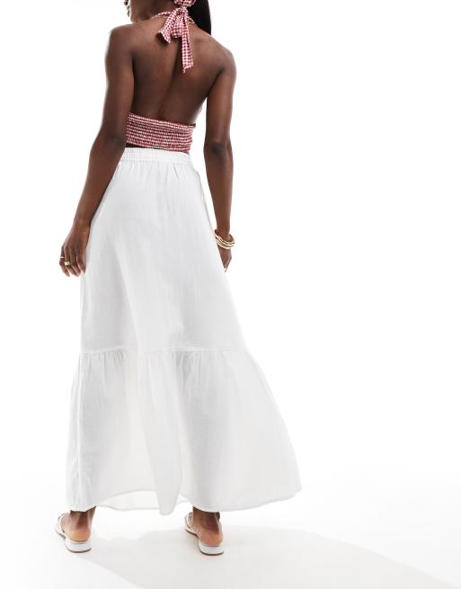 Vero Moda - Gonna lunga bohémien bianca, 3 di 5