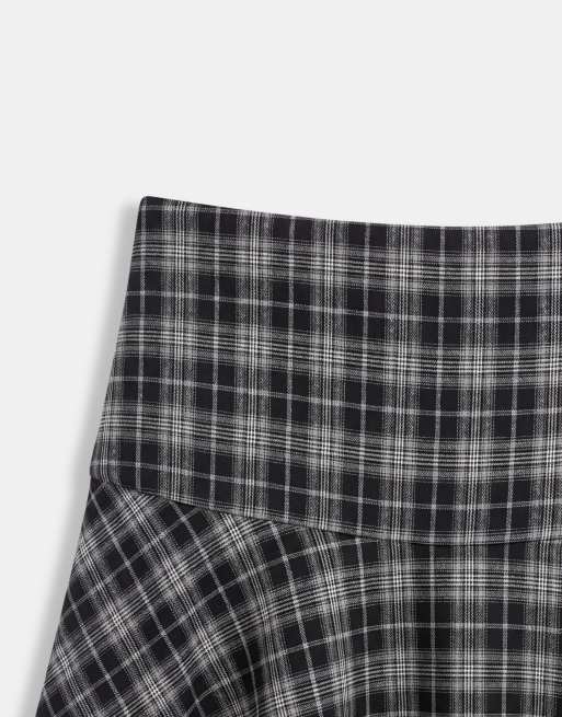 Vero Moda gonna midi asimmetrica a quadri neri, 9 di 9