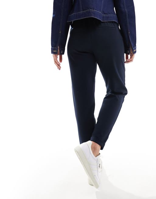 Vero Moda – Granatowe spodnie z prostymi nogawkami, 4 z 5