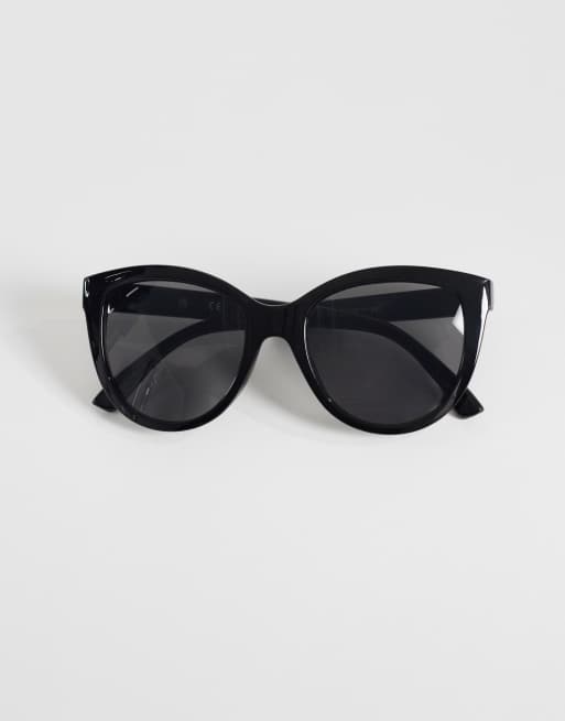 Vero Moda – Große, abgerundete Sonnenbrille in Schwarz, 3 von 3