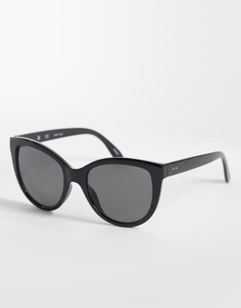 Vero Moda - Grote ronde zonnebril in zwart - view 1