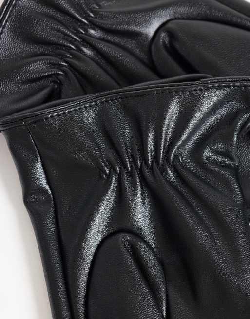 Vero Moda guantes efecto cuero negros, 3 de 3