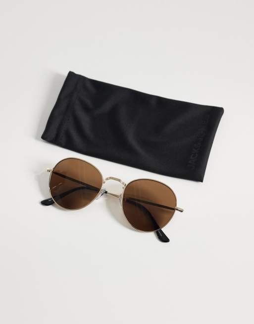 Vero Moda - Guldfarvede runde solbriller med metalstel, 3 af 3