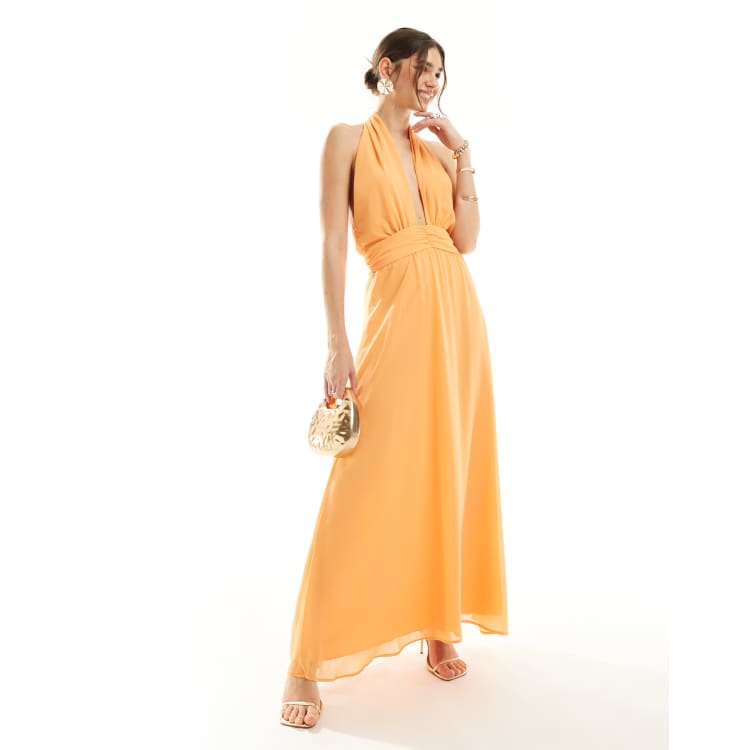 Vero moda yellow maxi dress hotsell