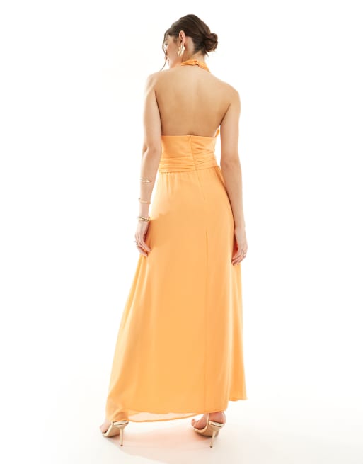 Vero moda orange dress sales