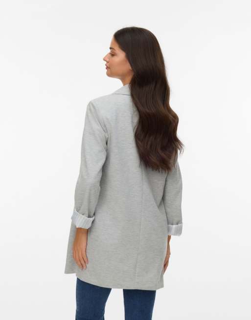 Vero Moda Haruki marynarka o luźnym kroju w jasnoszary melanż, 2 z 5