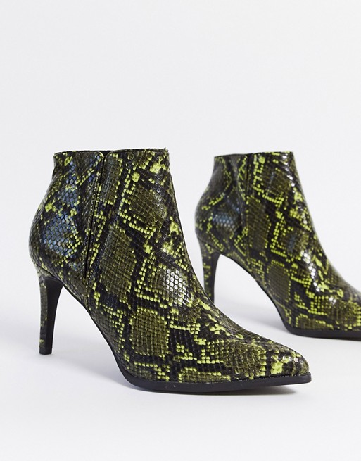 Vero Moda heeled shoe boots in snake