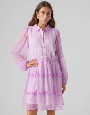 Vero Moda - Hemdkleid in Lila