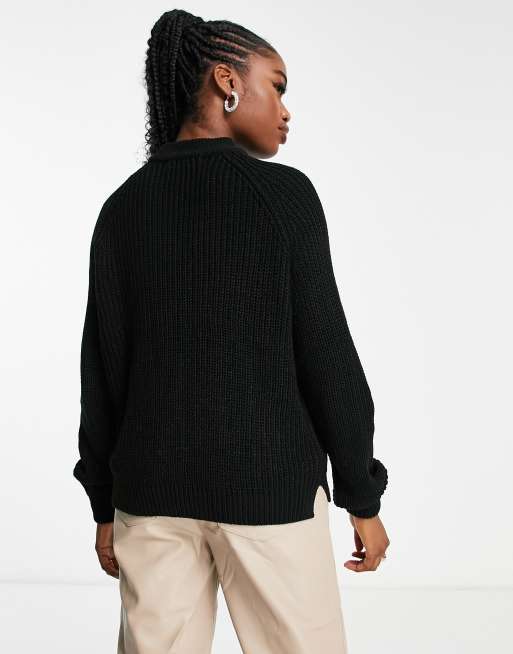 Black thick 2025 knit jumper