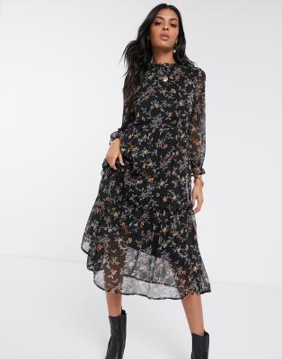 high neck midi dress uk