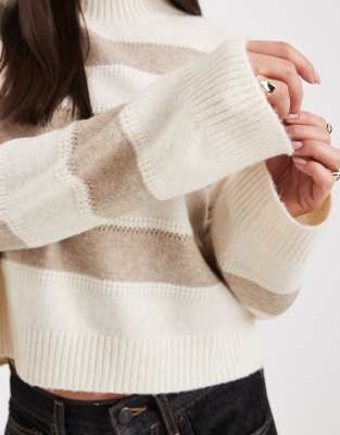 Vero Moda High Neck Sweater In White