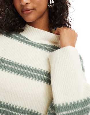 Vero Moda High Neck Sweater In Neutral