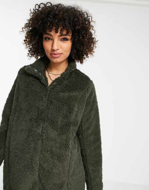 Dark green 2025 teddy coat