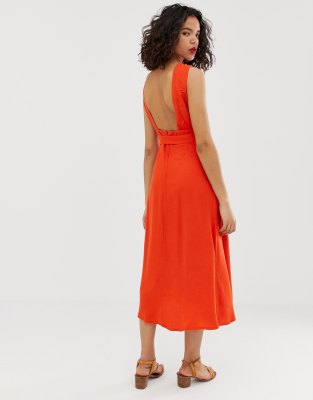 vero moda orange dress