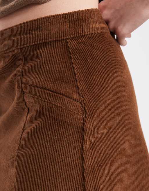 Vero Moda high rise corduroy mini skirt in light brown, 5 of 5