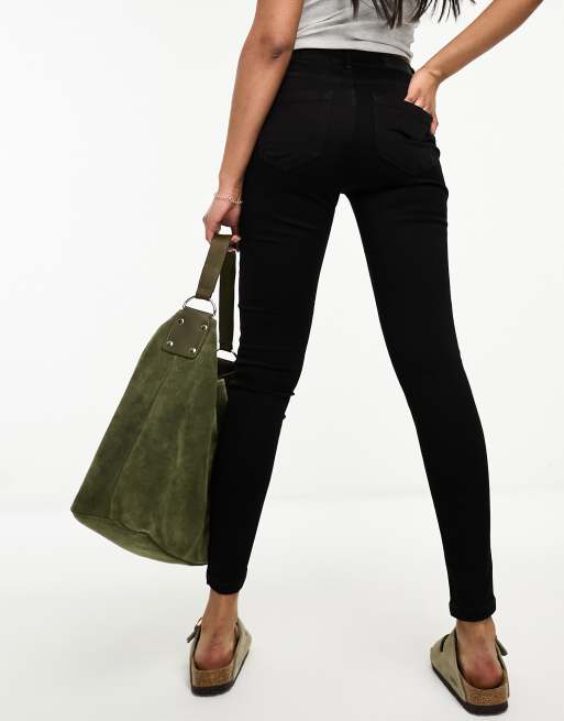 Vero Moda high rise skinny sofia jeans in black