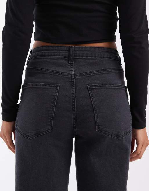 Vero Moda high rise wide leg jeans in black denim, 4 of 5