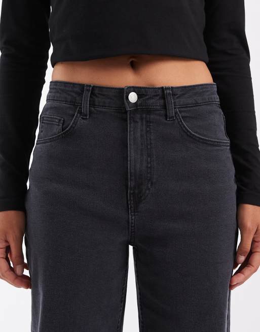 Vero Moda high rise wide leg jeans in black denim, 5 of 5