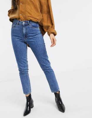 Vero Moda high waist mom jean in blue from Moda :: Buy from ASOS on The UK Street