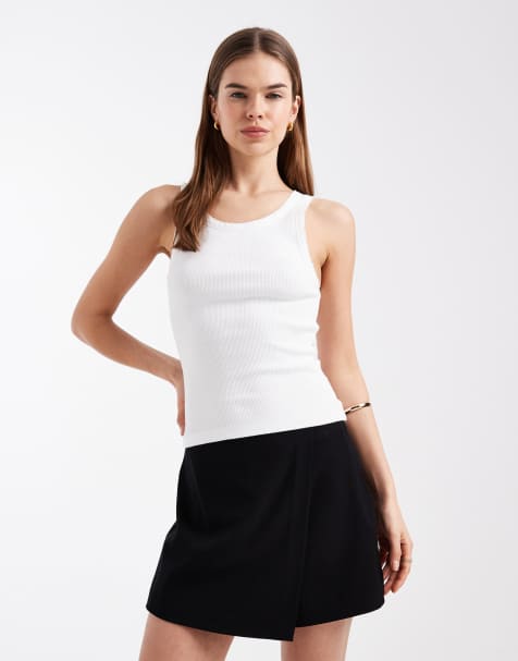 Vero Moda high waist skort in black