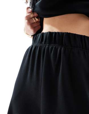 Vero Moda High Waist Wide Leg Sweatpants In Black