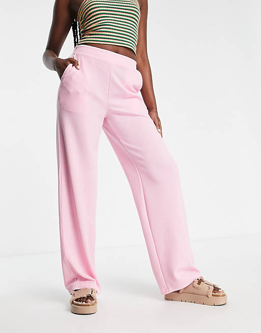 sponsoreret beslutte schweizisk Vero Moda - Højtaljede bukser i pink | ASOS
