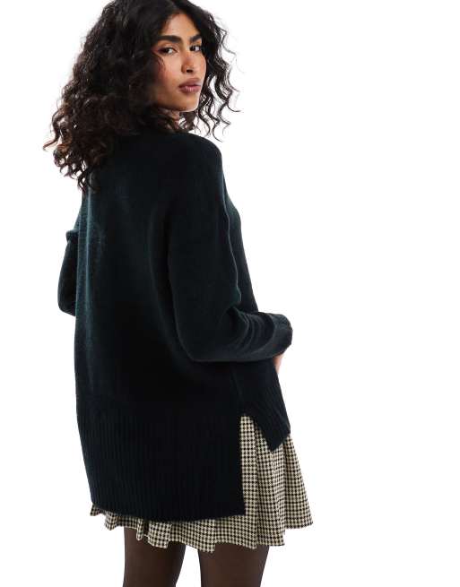 Vero Moda – Hochgeschlossener Oversize-Pullover in Schwarz ASOS