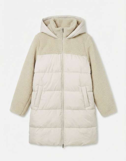 Vero Moda Holly manteau matelassé à col montant beige, 5 de 5