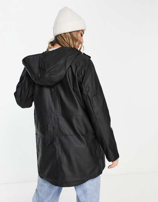 Black 2024 parka raincoat