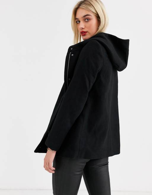 Vero moda hooded sales wool coat