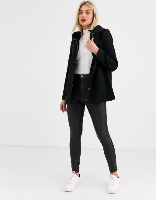 Vero moda sale hooded wool coat