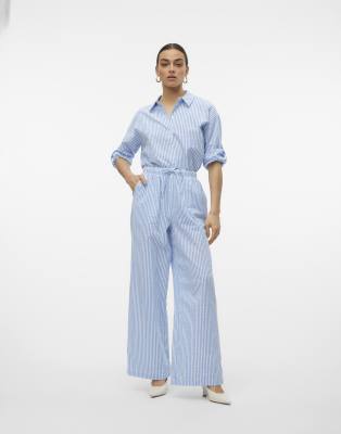 Vero Moda - Hose in Blau mit weitem Bein