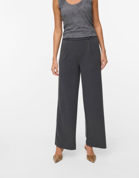 Vero Moda – Hose in Grau mit Nadelstreifen - view 1