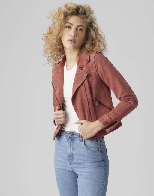 Vero Moda – Jacke in Tabakbraun