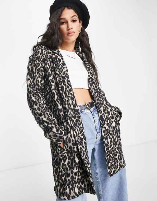 sokker Møntvask utilsigtet hændelse Vero Moda jacket in leopard print | ASOS