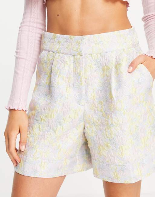 Vero Moda jacquard shorts in pastel print - part of a set