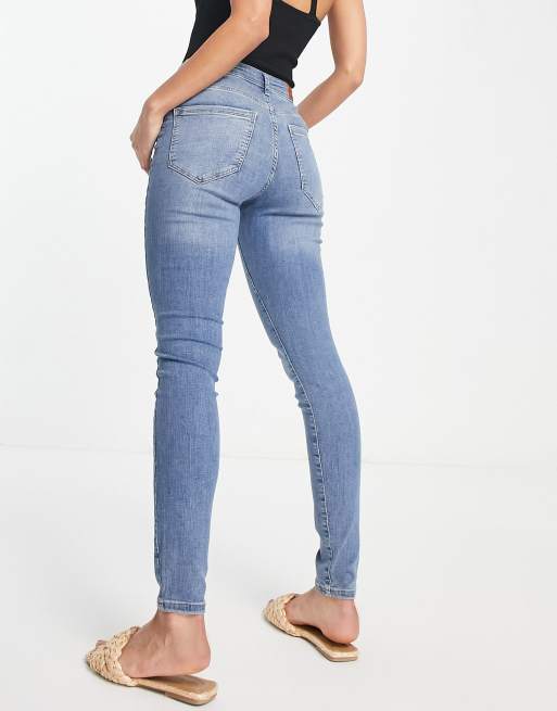 Vero Moda — Jasnoniebieskie obcisłe jeansy z podwyższonym stanem, 3 z 4